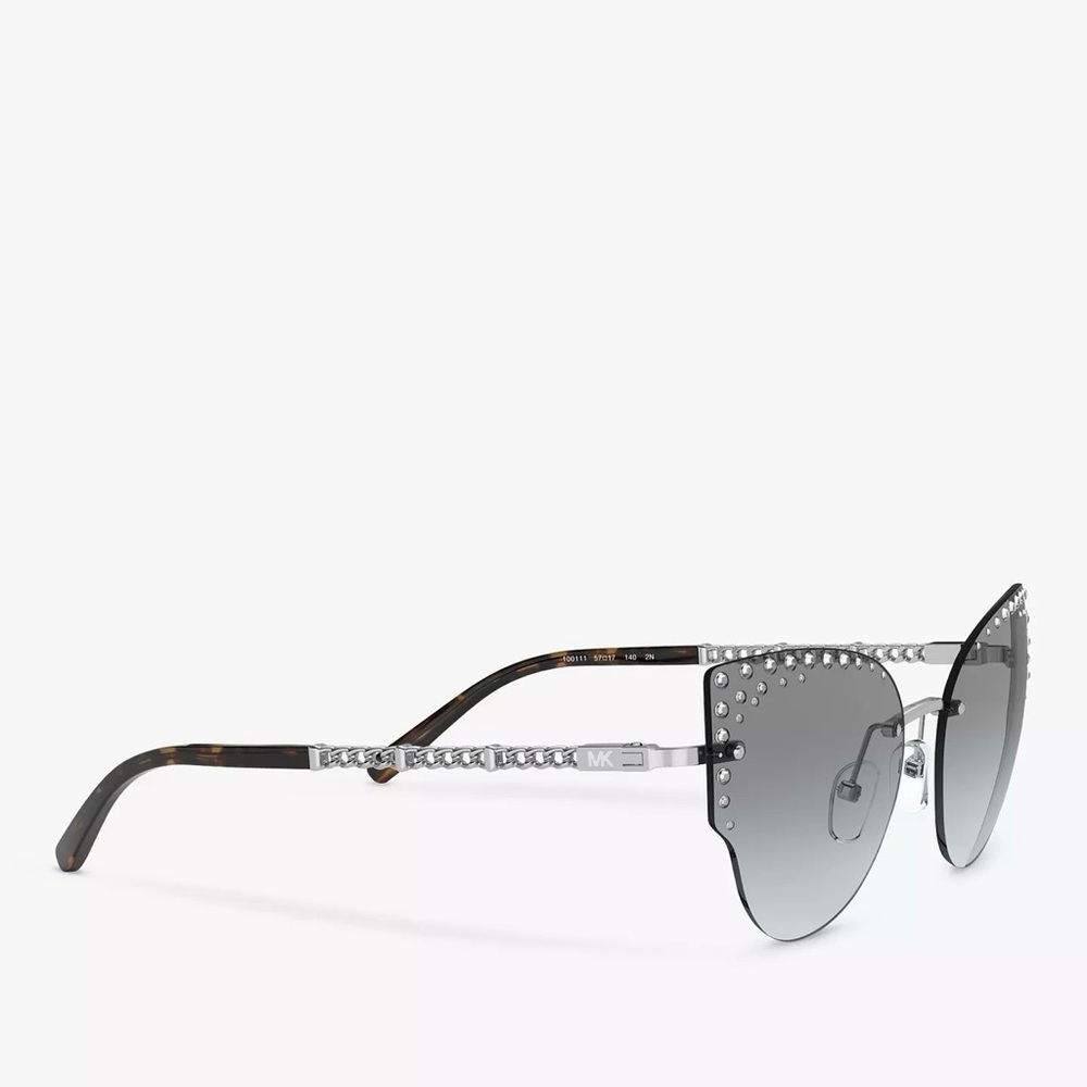 Michael Kors Black Studded Cat-Eye Sunglasses | MK1058B St. Anton - Picture 4 of 15